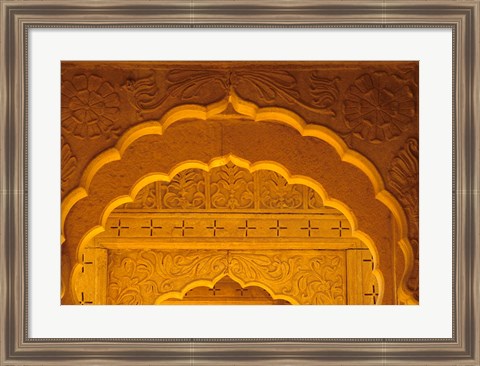 Framed Carved Sandstone Arches, Jaisalmer, Rajasthan, India Print