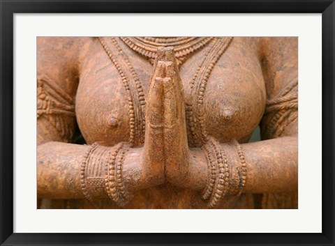 Framed Hindu sculpture, Bhubaneswar, Orissa, India Print