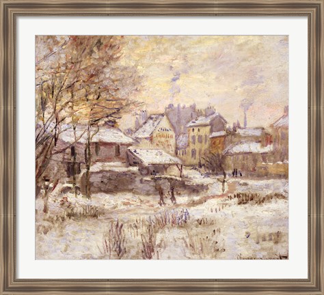 Framed Snow Effect with Setting Sun, 1875 Print