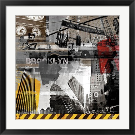 Framed New York Streets II Print