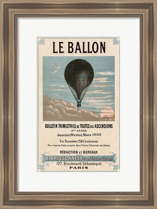 Framed Le Ballon, Paris Print