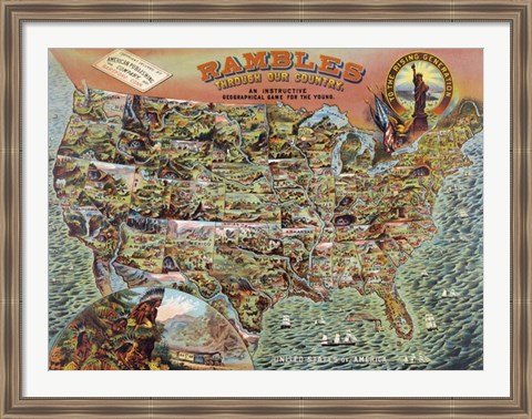 Framed Rambles through our Country Print