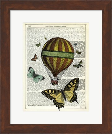 Framed Butterflies &amp; Balloon Print