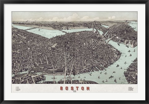 Framed Boston, Massachusetts, 1899 Print