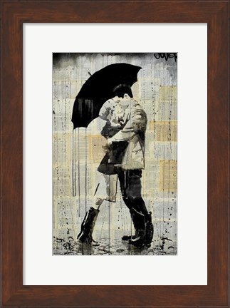 Framed Black Umbrella Print