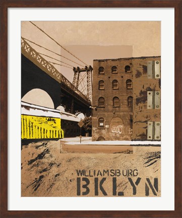 Framed Williamsburg, Brooklyn Print