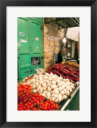 Framed Machne Yehuda Market, Jerusalem, Israel Print