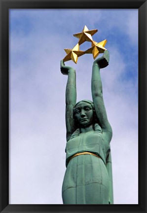 Framed Freedom Monument for the Latvian War of Independence, Riga, Latvia Print