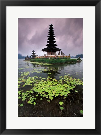 Framed Ulun Danu Temple, Bali, Indonesia Print