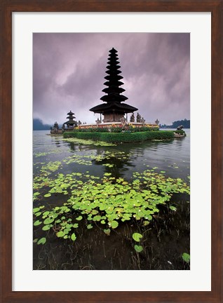 Framed Ulun Danu Temple, Bali, Indonesia Print