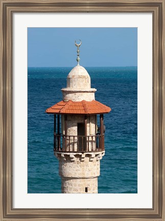 Framed Israel, Jaffa, Al-Bahr Mosque minaret Print