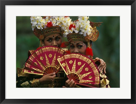 Framed Legong Dancers, Bali, Indonesia Print