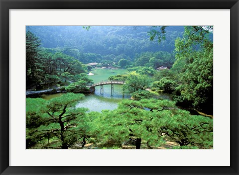 Framed Ritsurin Park, Takamatsu, Shikoku, Japan Print