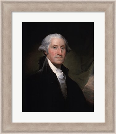 Framed Portrait of George Washington, 1795 Print