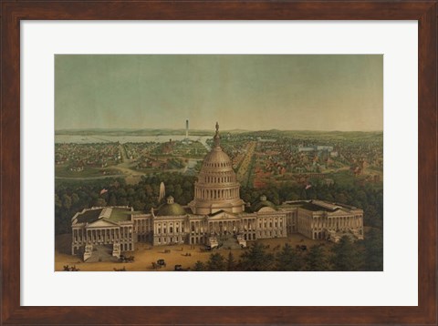 Framed View of Washington City, c. 1869 Print