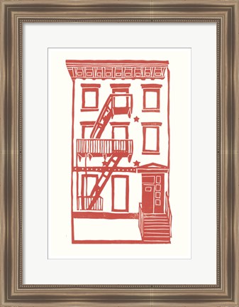 Framed Williamsburg Building 7 (S. 4th and Driggs Ave.) Print