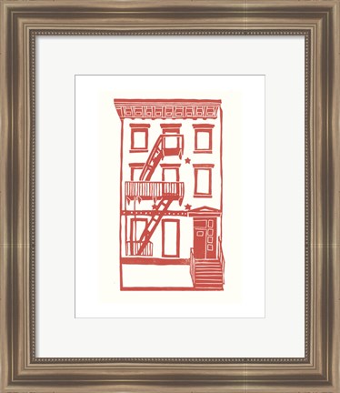Framed Williamsburg Building 7 (S. 4th and Driggs Ave.) Print