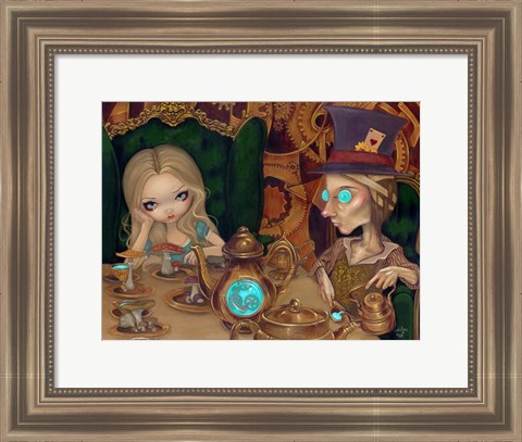 Framed Alice and the Mad Hatter Print