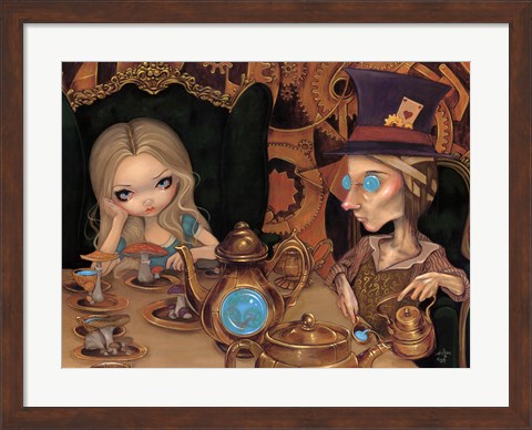 Framed Alice and the Mad Hatter Print