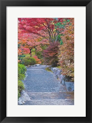 Framed Tenryuji Temple Garden, Sagano, Arashiyama, Kyoto, Japan Print