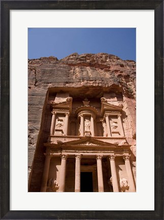 Framed Jordan, Petra, Ancient Architecture, Treasury Print