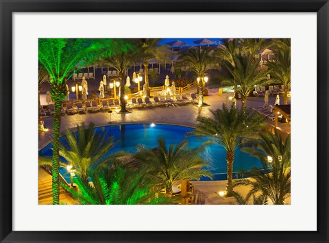 Framed Jordan, Aqaba, Hotel swimming pool, resort Print