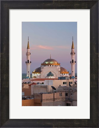 Framed Jordan, Kings Highway, Madaba, Town view with mosque Print