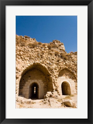 Framed crusader fort of Kerak Castle, Kerak, Jordan Print