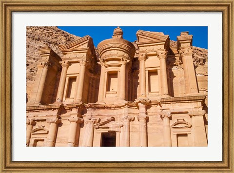 Framed Monastery or El Deir, Petra, UNESCO World Heritage Site, Jordan Print