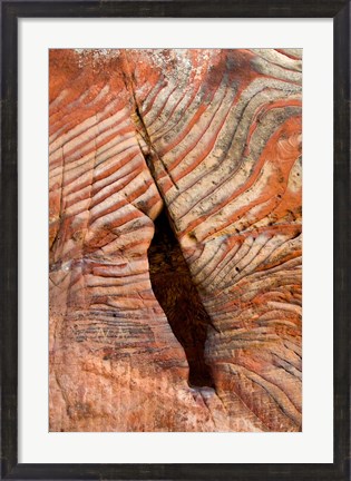 Framed Sandstone Rock Formations, Petra, Jordan Print