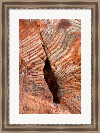 Framed Sandstone Rock Formations, Petra, Jordan Print