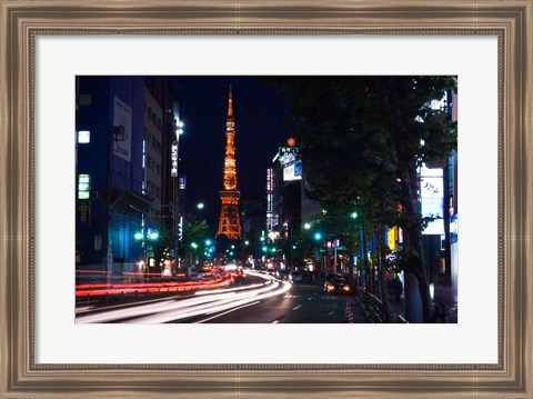 Framed Tokyo Tower, Roppongi, Tokyo, Japan Print