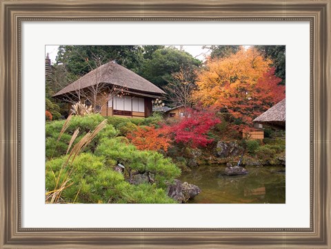 Framed Tea House, Kyoto, Japan Print