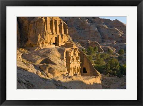 Framed Obelisks Tomb, Petra, Jordan Print