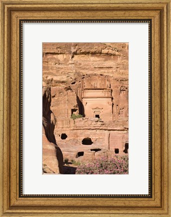 Framed Uneishu Tomb, Petra, Jordan Print