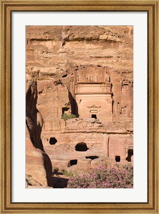 Framed Uneishu Tomb, Petra, Jordan Print