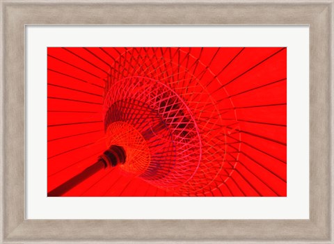 Framed Red Radial, Japan Print