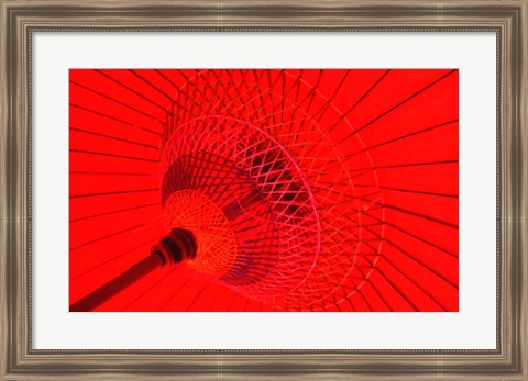 Framed Red Radial, Japan Print