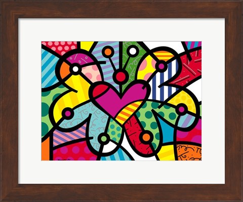 Framed Heart Butterfly Print