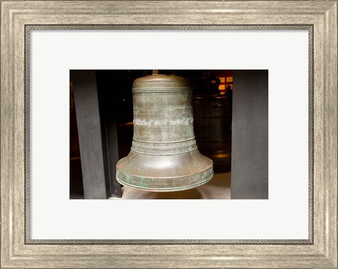 Framed China, Macau Museum of Macau Bronze bell cast Print