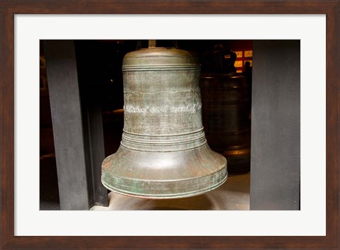 Framed China, Macau Museum of Macau Bronze bell cast Print