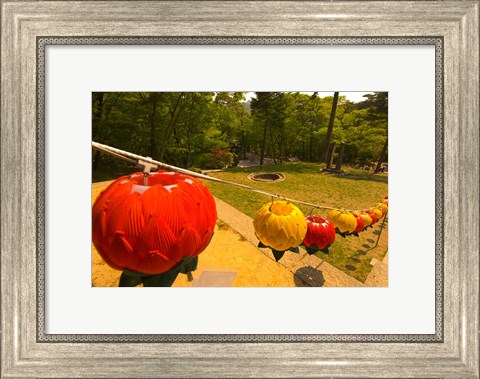 Framed Lanterns, Haeinsa Temple Complex, Gayasan National Park, South Korea Print