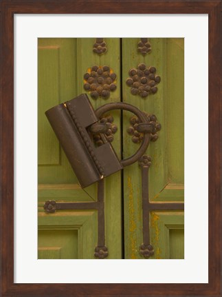 Framed Metal Door Lock, Changgyeonggung Palace Complex, Seoul, South Korea Print