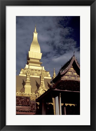 Framed Pha That Luang (Great Stupa), Vientiane, Laos Print