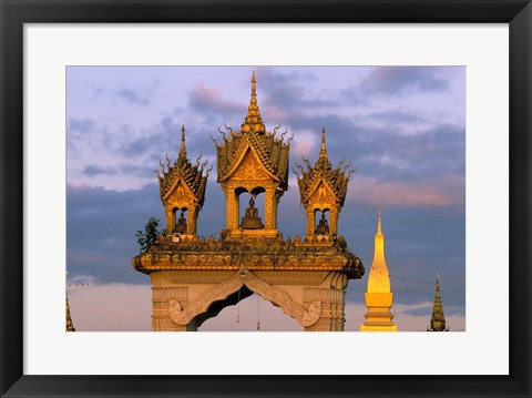 Framed Asia, Laos, Vientiane, That Luang Temple Print