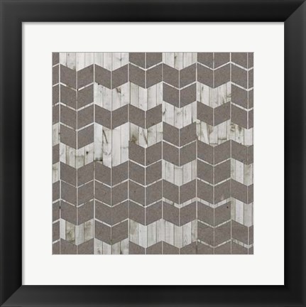 Framed Chevron Cut Out II Print