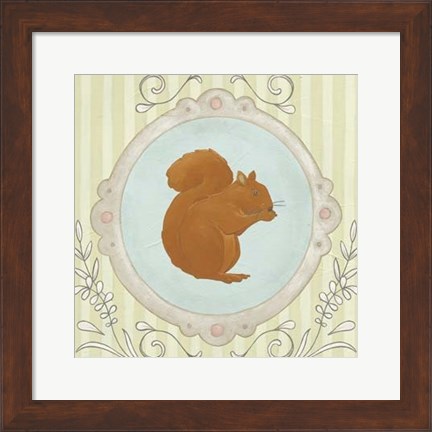 Framed Forest Cameo I Print