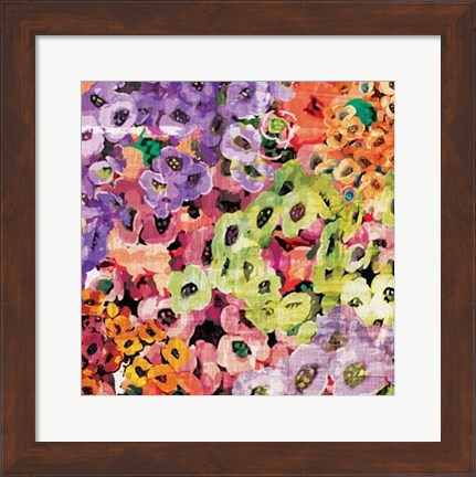 Framed Floral Barrage III Print