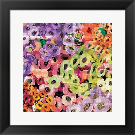 Framed Floral Barrage III Print