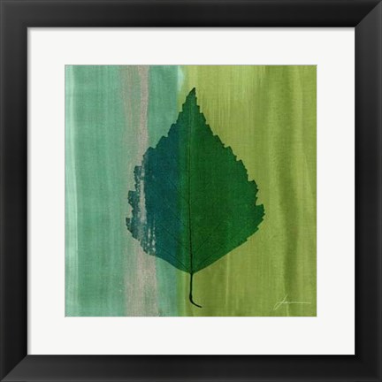 Framed Silver Leaf Tile VI Print